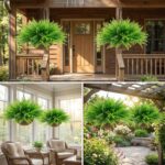 lovemoon Fake Ferns Plant Baskets,2PCS Artificial Hanging Plants,2 Hanging Plant... - Image 6