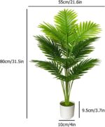 Artificial Areca Palm Plant Fake Tropical Tree Perfect Faux Plants in Pot for In... - Image 3