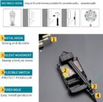 Decorative Wall Clock for Living Room Decor Big Luxury Black Modern Crystal Wall... - Image 6