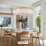 D23.6 Round Crystal Chandelier, Modern Gold Crystal Chandeliers for Dining Room,... - Image 4