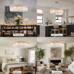 D23.6 Round Crystal Chandelier, Modern Gold Crystal Chandeliers for Dining Room,... - Image 10