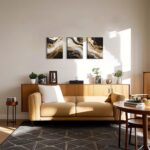 ZQARTZZQ 3 Piece Framed Wall Art Abstract Wall Decor Black Gold Pictures Marble ... - Image 3