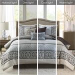 Madison Park Cozy Comforter Set - Luxurious Jaquard Traditional Damask Design, A... - Image 3