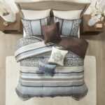 Madison Park Cozy Comforter Set - Luxurious Jaquard Traditional Damask Design, A... - Image 5