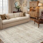Collive Washable Area Rug 8x10, Neutral Boho Rugs for Living Room Rugs 8x10 Non ... - Image 3
