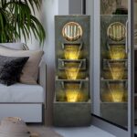 watnature 39.3”H Modern Outdoor Waterfall Fountain - Tall Indoor Relaxing Floor ... - Image 4