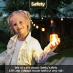GANA 12V Low Voltage & Safe LED Outdoor String Lights,48FT 15 Shatterproof Bulbs... - Image 4