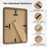 Axeman 8x10 Solid Walnut Wood Picture Frames Matted to 5x7 with Tempered Glass f... - Image 6