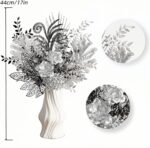 Modern Metallic-Textured Bouquet，17-Inch Silver-Black Gothic Room Decoration Aes... - Image 5