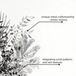 Modern Metallic-Textured Bouquet，17-Inch Silver-Black Gothic Room Decoration Aes... - Image 6