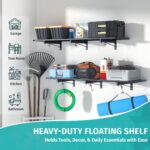 2 Pack Garage Wall Shelving, 46'' x 12.6'' Garage Shelf Wall Mounted, Heavy Duty... - Image 3