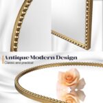 Arched Gold Antique Mirror with Beaded, 22"x48" Gold Arch Bathroom Vanity Mirror... - Image 5