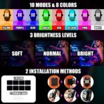 Upgraded Wireless LED Lights for Car, Rechargeable Interior Car Lights with 8 Co... - Image 6