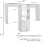 Easy Track OK7272 Deluxe Tower Closet Storage Wall Mounted Wardrobe Organizer Ki... - Image 6
