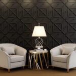 Art3d PVC 3D Wall Panel, Decorative Wall Tile in Black 12-Pack 19.7"x19.7" - Image 3