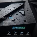 Art3d PVC 3D Wall Panel, Decorative Wall Tile in Black 12-Pack 19.7"x19.7" - Image 4