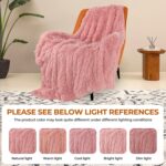 TOONOW Faux Fur Throw Blanket,Super Soft Fuzzy Blanket for Couch Sofa Bed,Fluffy... - Image 6