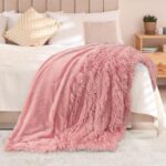 TOONOW Faux Fur Throw Blanket,Super Soft Fuzzy Blanket for Couch Sofa Bed,Fluffy... - Image 7