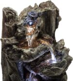 Alpine Corporation | 14"H Indoor Tiered Log Tabletop Fountain with LED Lights — ... - Image 7