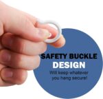 ADIIL 12 PCS Q Hanger Hooks with Safety Buckle, Windproof Screw Hooks for Hangin... - Image 3