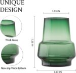 Relexome Green Glass Flower Vase for Centerpieces Bouquet Flowers Modern Wide Mo... - Image 4