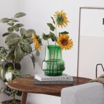 Relexome Green Glass Flower Vase for Centerpieces Bouquet Flowers Modern Wide Mo... - Image 6