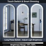 GLSLAND 20"x56" Arched LED Full Length Mirror with Lights – Wall Mounted or Stan... - Image 4