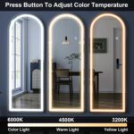 GLSLAND 20"x56" Arched LED Full Length Mirror with Lights – Wall Mounted or Stan... - Image 5