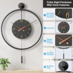 34.6×24 Inch Large Modern Decorative Oversized Pendulum Wall Clocks for Living R... - Image 3