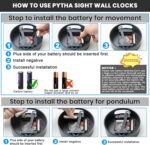 34.6×24 Inch Large Modern Decorative Oversized Pendulum Wall Clocks for Living R... - Image 7