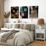 3 pcs Black Men Canvas Wall Art Fashion African American Black Man Prints Record... - Image 4