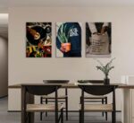3 pcs Black Men Canvas Wall Art Fashion African American Black Man Prints Record... - Image 8