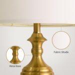 BOBOMOMO Gold Table Lamps Set of 2-20.5" Modern Metal Bedside Lamps for Nightsta... - Image 4