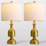 BOBOMOMO Gold Table Lamps Set of 2-20.5" Modern Metal Bedside Lamps for Nightsta... - Image 7