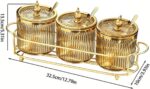 Seasoning Jars, Set of 3 Condiment Jar Seasoning Container with Lids and Spoons,... - Image 3