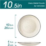 vancasso Bonbon Dinner Plates Set of 6, 10.5 Inch Ceramic Dinner Pasta Plates,La... - Image 3