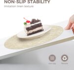 13" Round Placemats Set of 4, NCUE Dual-Sided Faux Leather Heat Resistant Table ... - Image 4