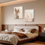 TJRRKYHY 2Pcs Modern Boho Abstract Canvas Wall Art Beige Minimalist Woman Line A... - Image 6