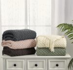 CREVENT Farmhouse Boho Knitted Throw Blanket for Couch Sofa Chair Bed Home Decor... - Image 6