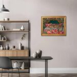 Gold Framed Sleeping Leopard Wall Art Luxury Jungle Colorful Cheetah Animal Post... - Image 5