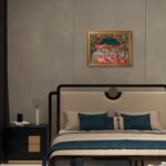 Gold Framed Sleeping Leopard Wall Art Luxury Jungle Colorful Cheetah Animal Post... - Image 7