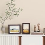 KINLINK 5x7 Picture Frame Brown Set of 4, Wooden Photo Frames Matted 4x6 with Pl... - Image 4