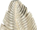 Deco 79 Polystone Leaf Decorative Vase Curved Metallic Centerpiece Vase, Flower ... - Image 5