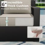 Outdoor Patio Furniture Set, 3-Piece Aluminum Patio Conversation Set All-Weather... - Image 5