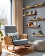 AMADA HOMEFURNISHING Wall Shelves Set of 6, Rustic Farmhouse Style, Wood Floatin... - Image 3