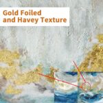 Hardy Gallery Abstract Painting Canvas Wall Art: Blue Picture Hand Painted Artwo... - Image 3