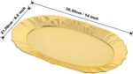 6 Pcs Gold Plastic Serving Trays Reusable Party Platters for Desserts, Snacks, C... - Image 3