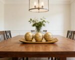 Gold Decorative Orbs with Tray Set, 3Pcs Resin Decorative Balls with Tray, Moder... - Image 4