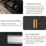 Baborokic Metal Wardrobe Cabinet with Hanging Rod,71" Armoire Wardrobe Closet wi... - Image 5