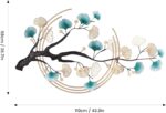 Gdrasuya10 43.31 * 26.77Inch 3D Ginkgo Tree Leaf Metal Wall Art Modern Luxury Me... - Image 3
